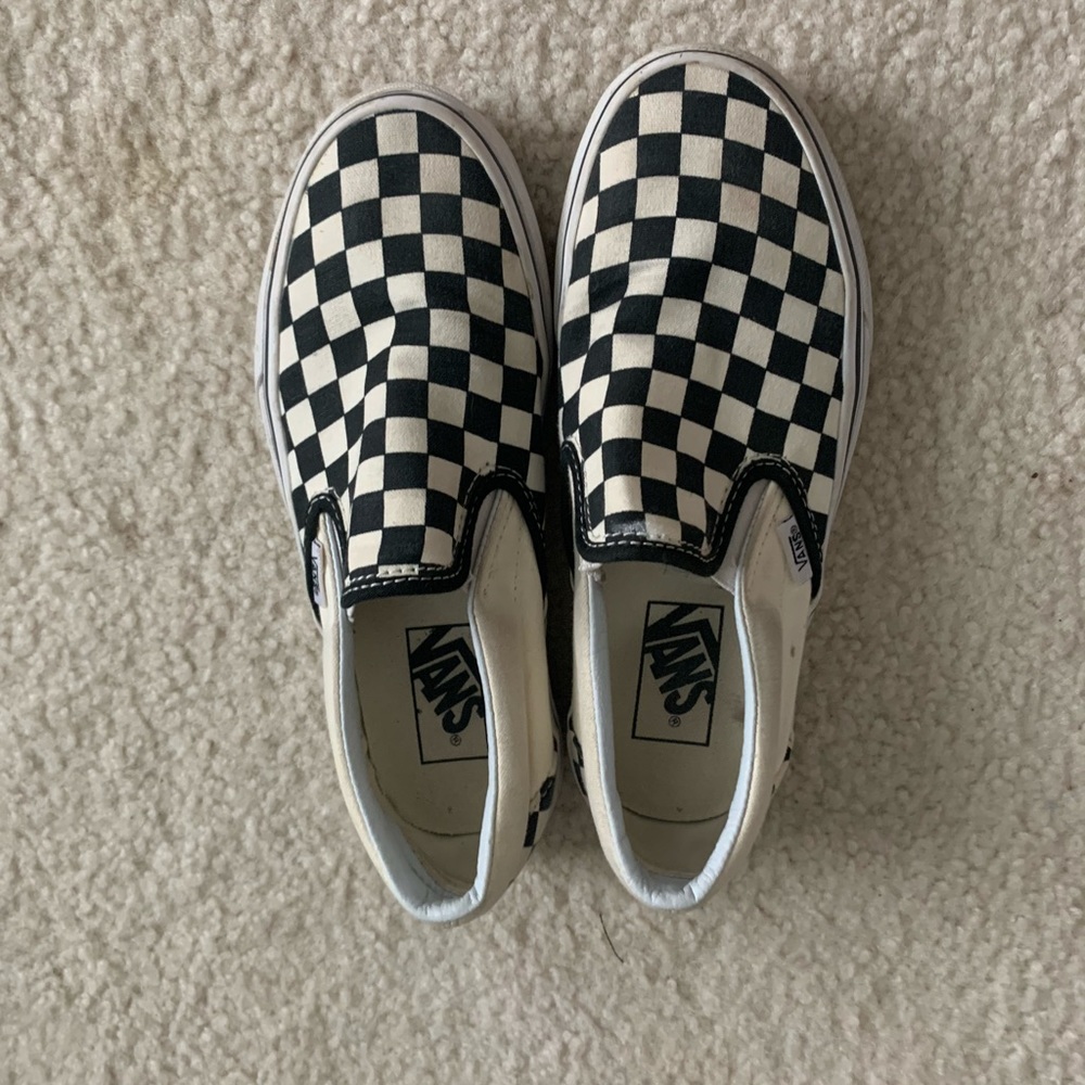 Black checkered vans